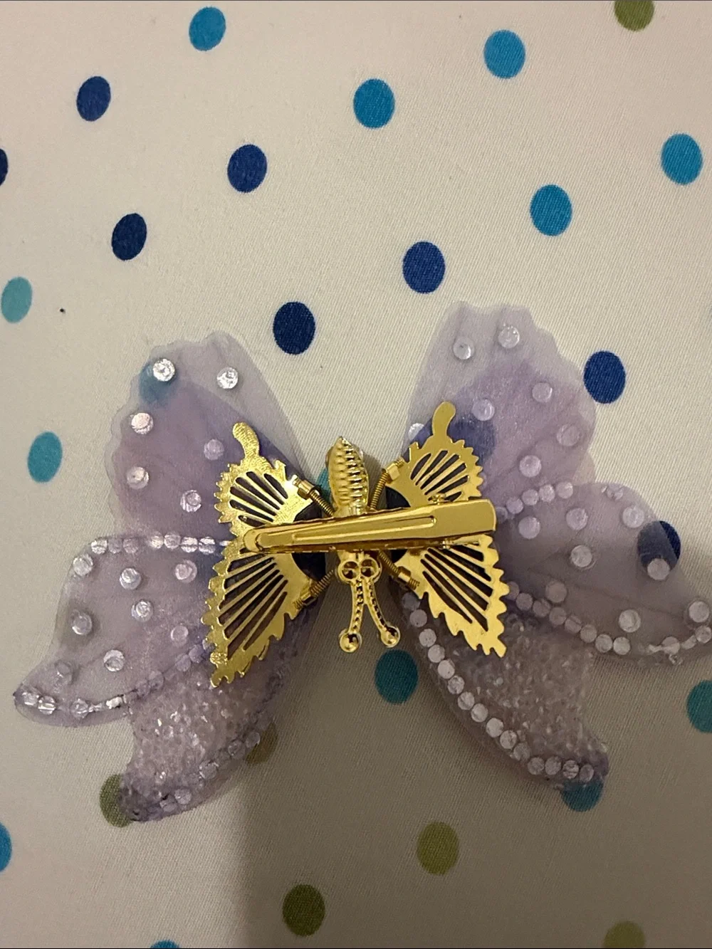 Sparkling Pink & Purple Butterfly Hair Clip for Kids